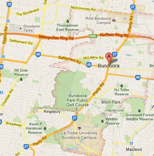 Bundoora Map